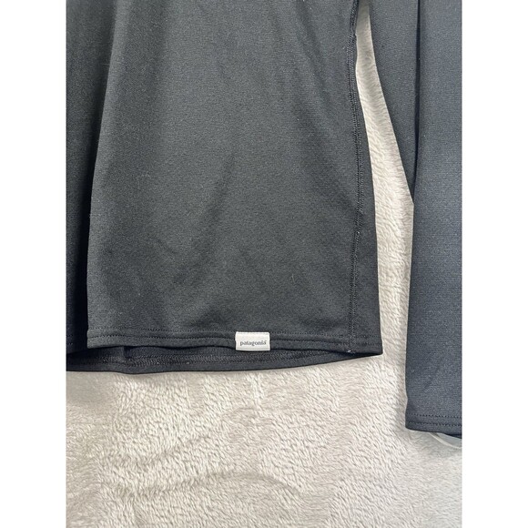 Patagonia Capilene 3 Top Womens Medium Black Quarter Zip Mid Weight Base Layer - Picture 2 of 6